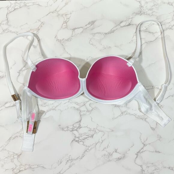 Victorias Secret Pink Wear Everywhere Multiway Push-up Bra SZ 36D $33 - Picture 11 of 14